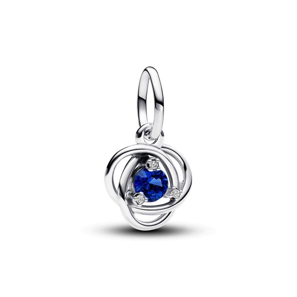 Pandora September Blue Eternity Circle Dangle Charm REEDS Jewelers