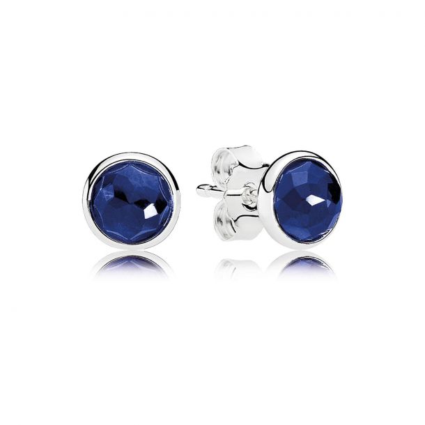 Synthetic sapphire earrings hot sale