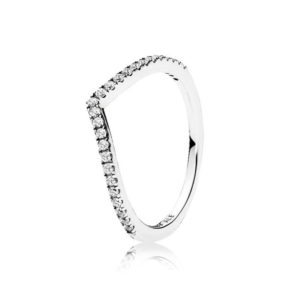 Silver ring with cubic zirconia pandora online