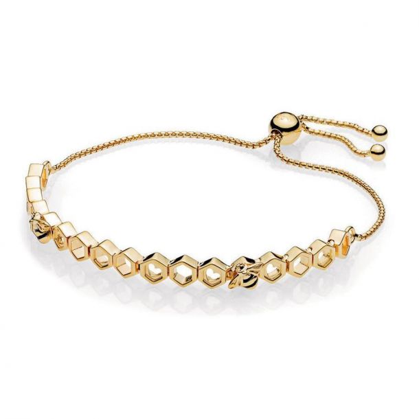 PANDORA Shine Honeybee Bolo Bracelet