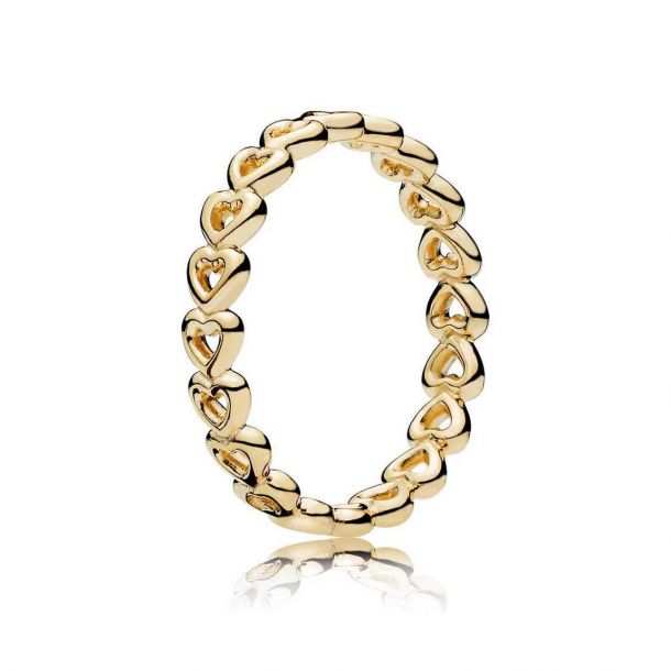 Pandora Linked Love Ring Gold Plated REEDS Jewelers