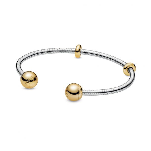 Pandora moments gold bangle new arrivals