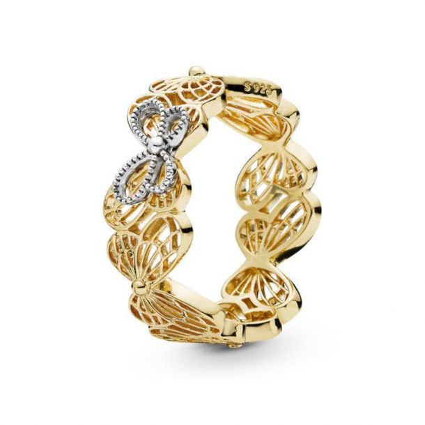 Pandora Shine Openwork Butterflies Ring Ring Size 4.5