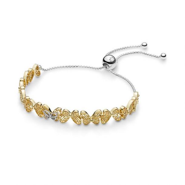 Pandora Shine Openwork Butterflies Sliding Bolo Bracelet REEDS Jewelers
