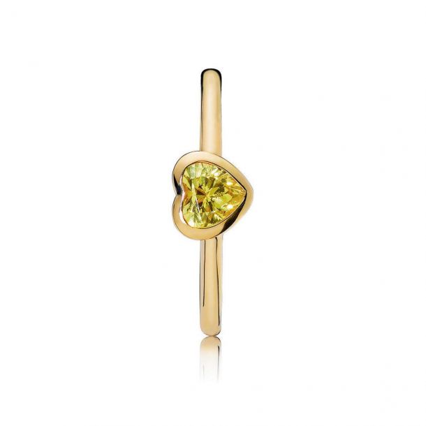 Pandora yellow stone ring shop