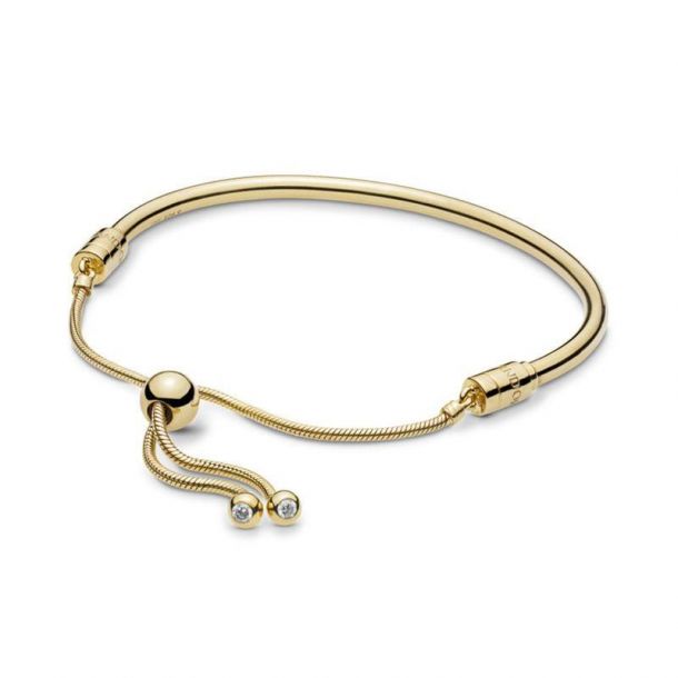 PANDORA Shine Sliding Bangle Bracelet, Clear Cubic Zirconia