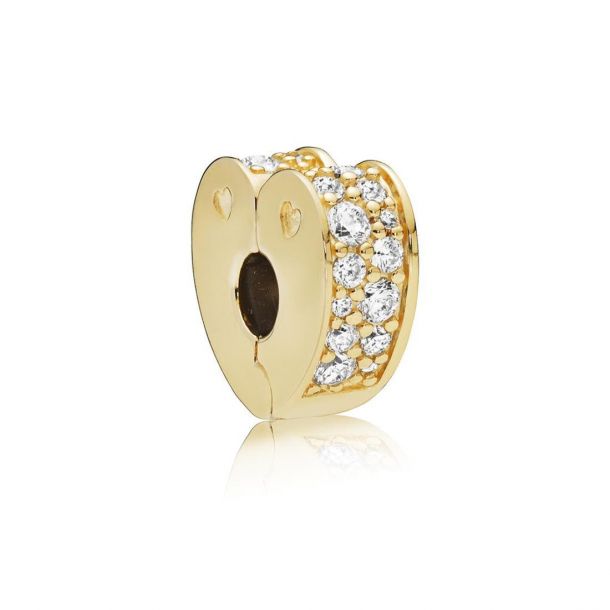Pandora Shine Sparkling Arcs of Love Clip Clear Cubic Zirconia