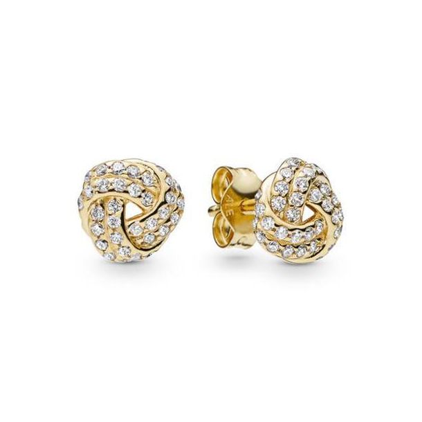 Pandora sparkling love knots earrings hotsell