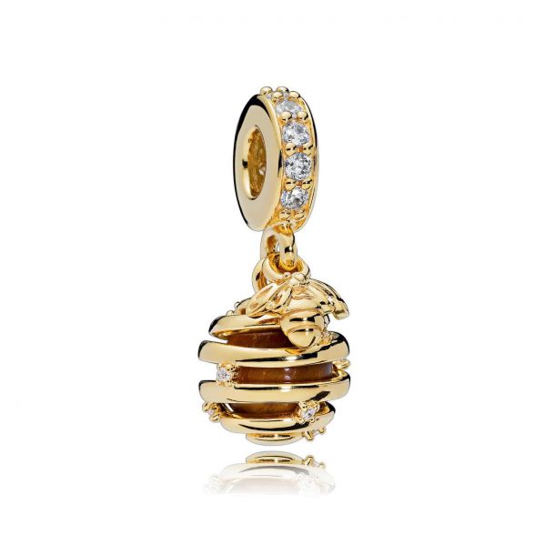 i tilfælde af Troende Plante Pandora Shine™ Sweet As Honey Charm, Clear Cubic Zirconia | REEDS Jewelers