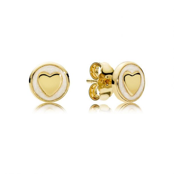 Pandora Shine Sweet Statements Stud Earrings Silver Enamel