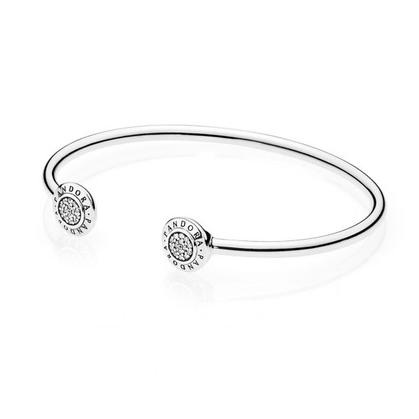 Pandora Signature Bangle Bracelet Clear Cubic Zirconia REEDS Jewelers
