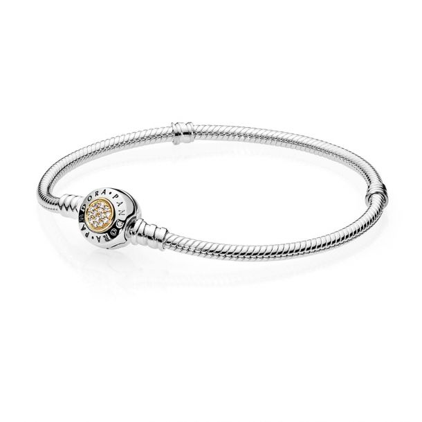 Pandora signature bracelet clear cz deals