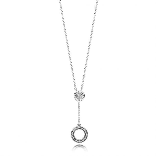 Pandora signature necklace clear cz outlet