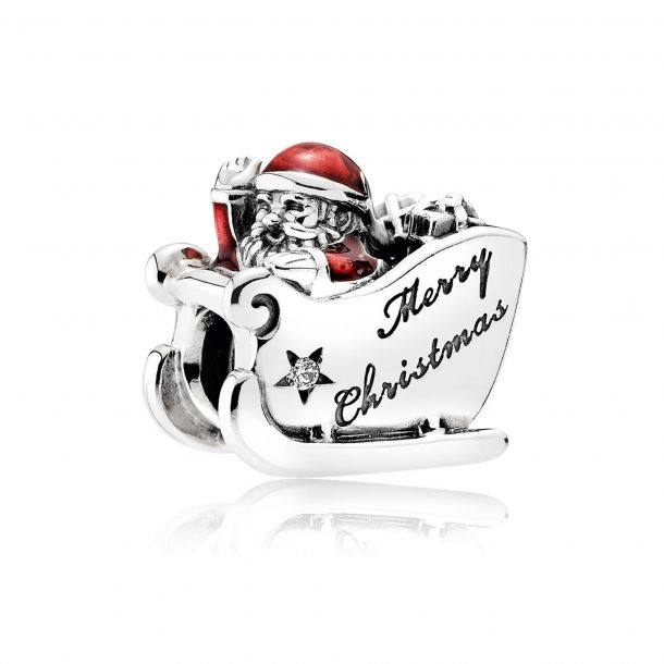 Pandora sleighing santa charm deals