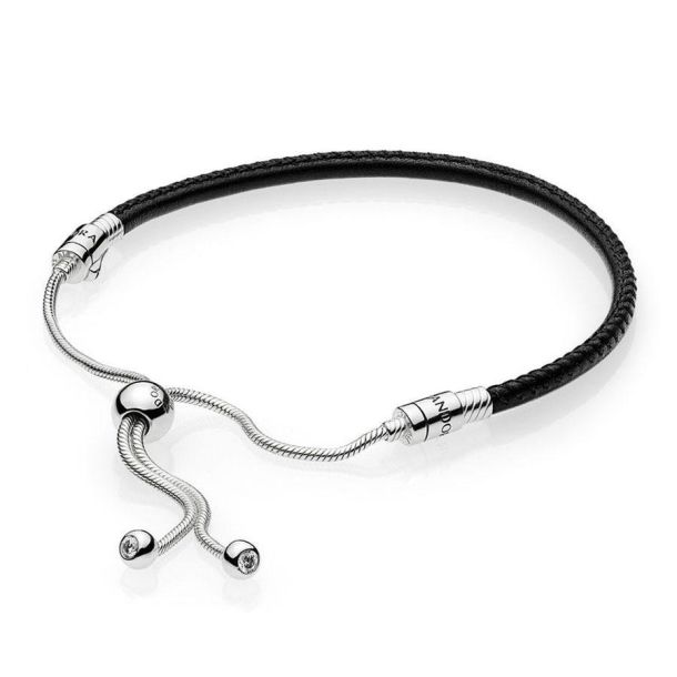 Leather slide bracelet on sale