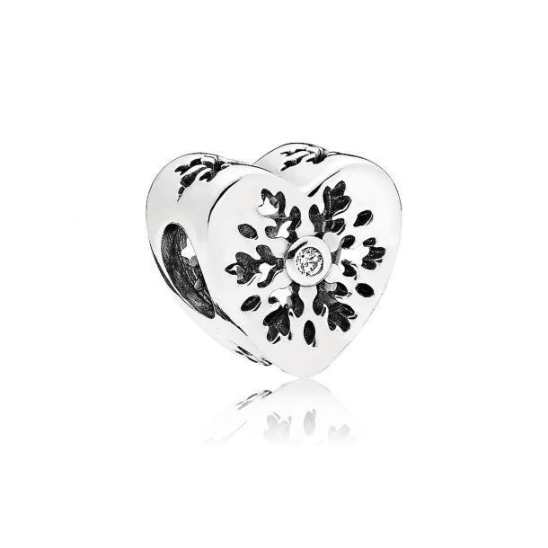 Snowflake heart charm pandora on sale
