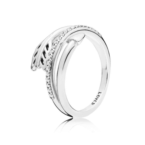 Pandora Sparkling Arrow Ring, Clear Cubic Zirconia | REEDS Jewelers