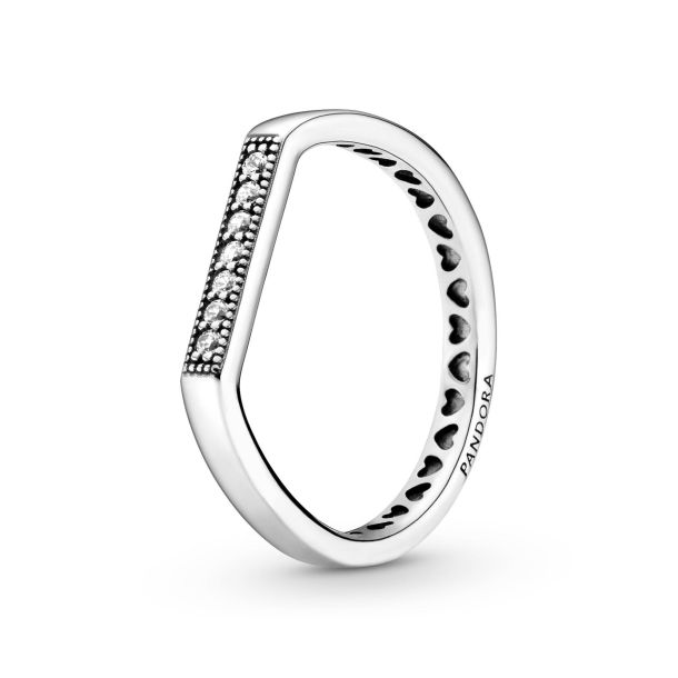 Pandora sparkling 2025 bar stacking ring