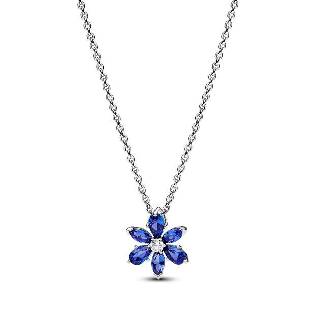 Pandora Sparkling Blue Herbarium Cluster Pendant Necklace REEDS