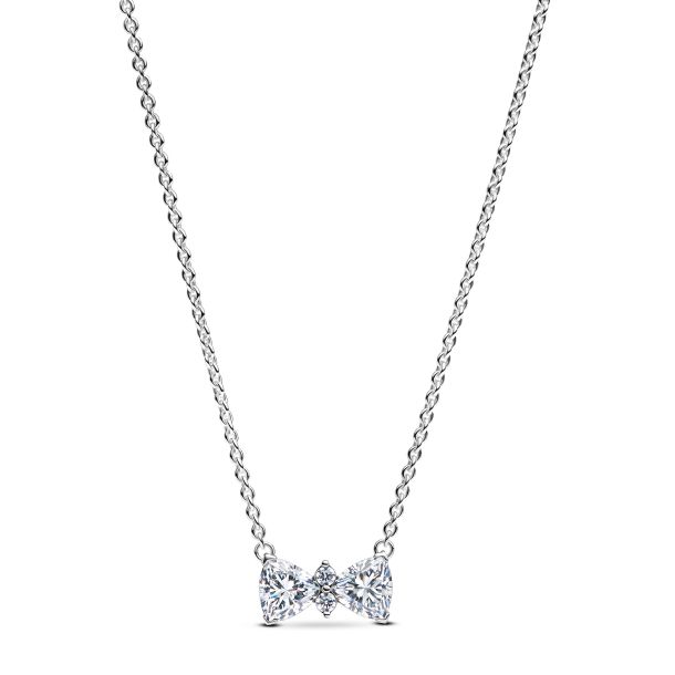 Pandora Sparkling Bow Necklace REEDS Jewelers