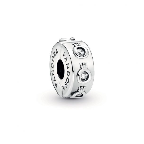 tag et billede Drik vand kontanter Pandora Sparkling Crown O Clip Charm | REEDS Jewelers