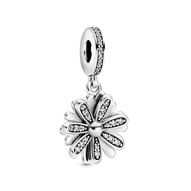Pandora Sparkling Daisy Flower Dangle Charm