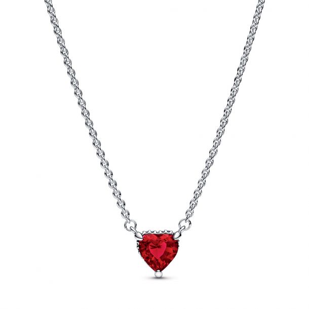 Square sparkle top halo necklace pandora