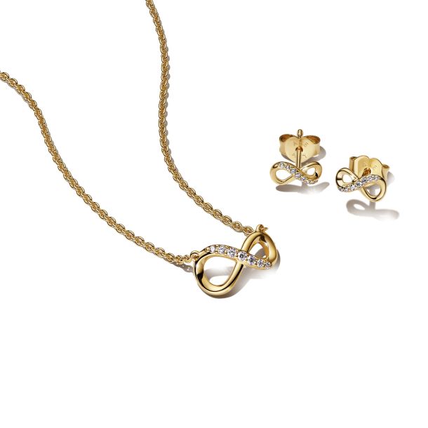 Pandora Sparkling Infinity Jewelry Gift Set GoldPlated REEDS Jewelers