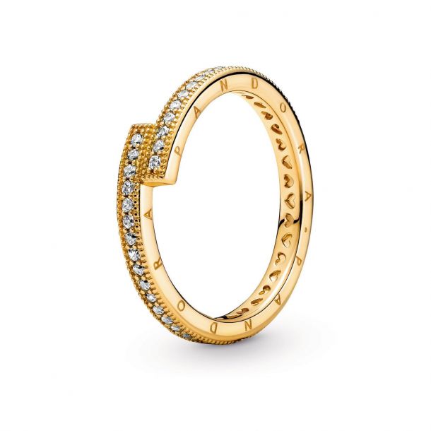 Pandora gold twist ring shop