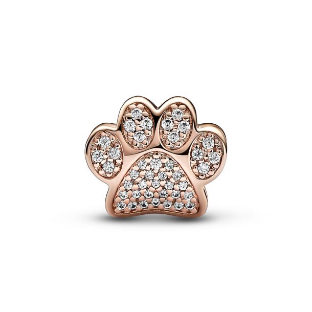 Sparkling paw print charm deals