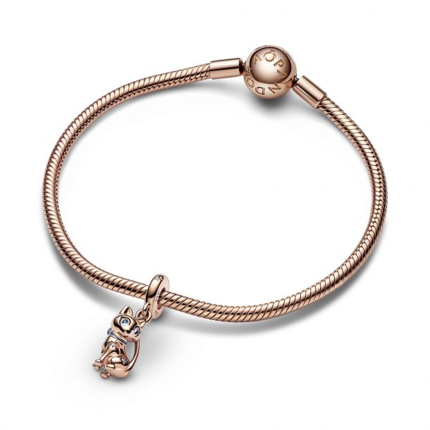 Pandora Sparkling Pet Cat Dangle Charm Rose Gold Plated REEDS Jewelers