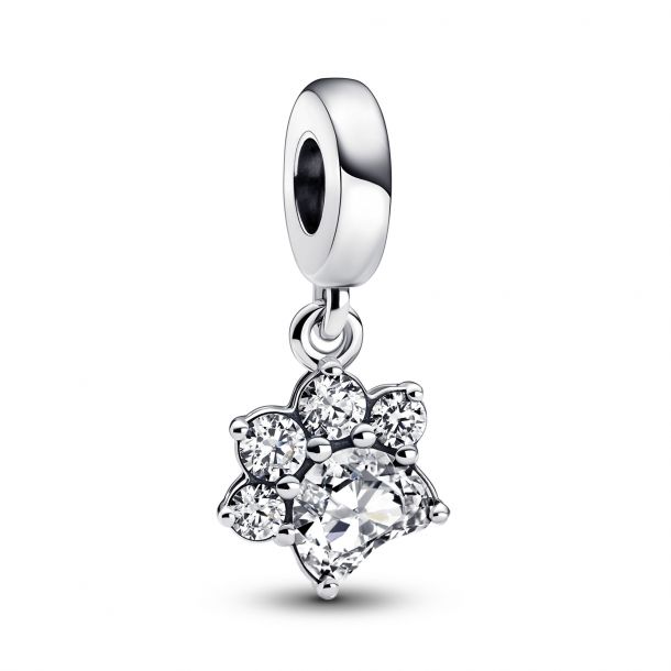 Sparkling paw print charm clearance