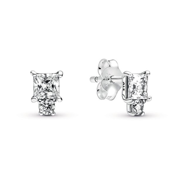 Square sparkly earrings hotsell