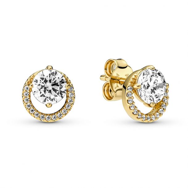 Pandora round earrings on sale