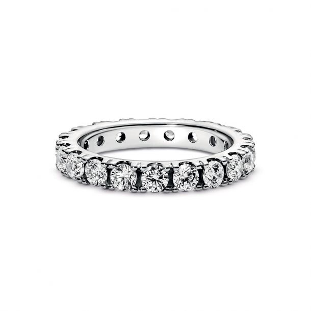 Rådne Assimilate Clancy Pandora Sparkling Row Eternity Ring | REEDS Jewelers