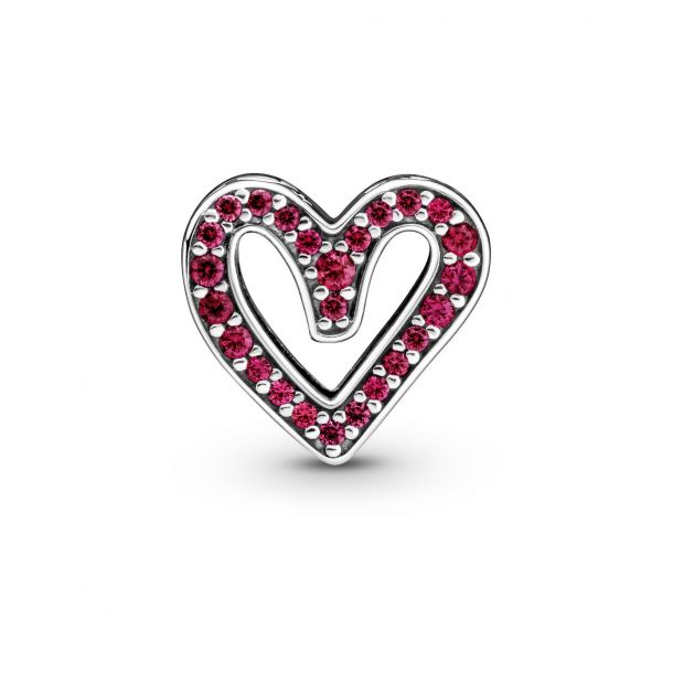 Pandora ruby heart charm sales