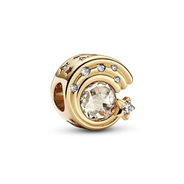 Pandora Sparkling Shooting Star Charm Gold Plated