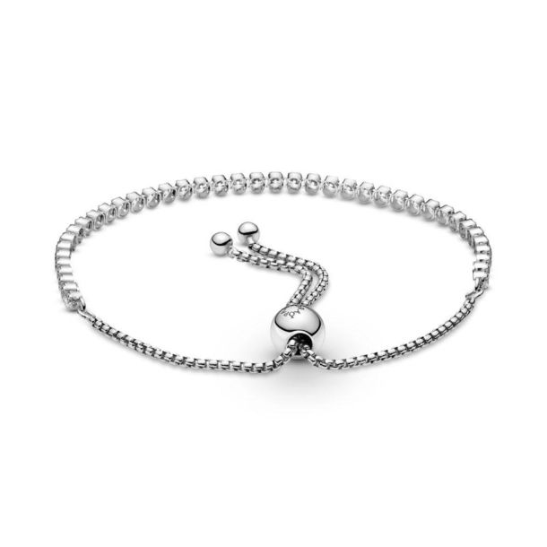 Pandora Sparkling Slider Tennis Bolo Bracelet REEDS Jewelers