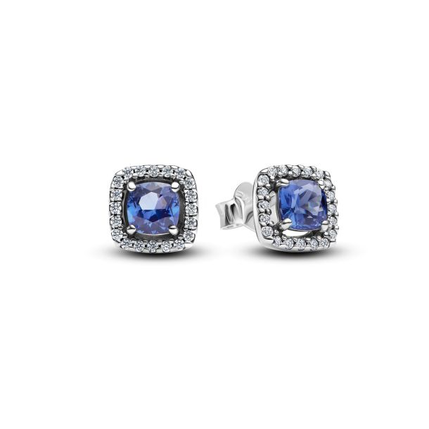 Pandora blue stone earrings clearance