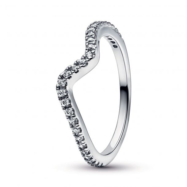 Pebish Veel gevaarlijke situaties Niet verwacht Pandora Sparkling Wave Ring | Size 7 | REEDS Jewelers