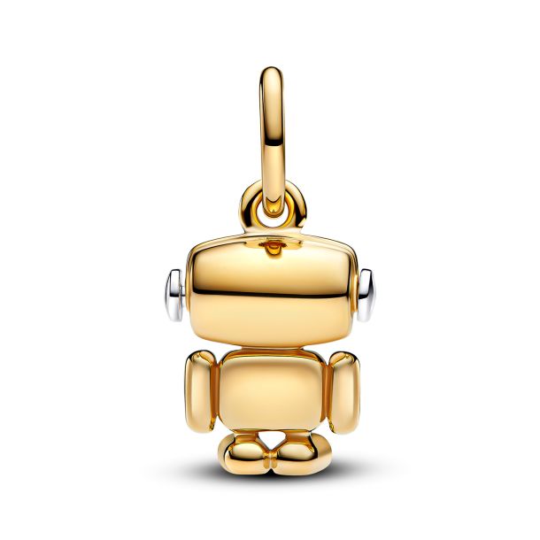 Pandora Spinnable Face Robot Gold-Plated Dangle Charm