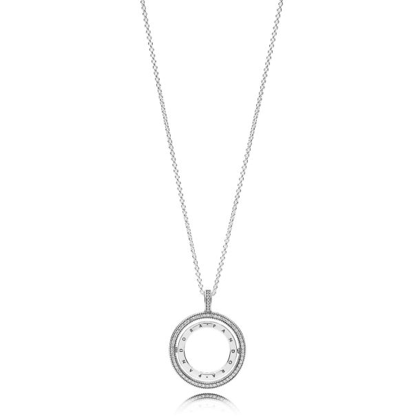 Bedrag Salg uld Pandora Spinning Hearts of Pandora Necklace, Clear Cubic Zirconia | REEDS  Jewelers