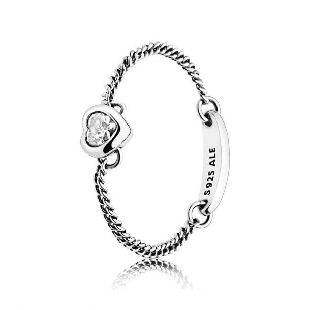 PANDORA Spirited Heart Ring Clear Cubic Zirconia
