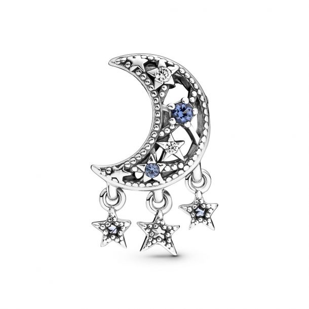 Bright Creations Moon and Star Charms for Jewelry Making (2 Colors, 120 Pieces)