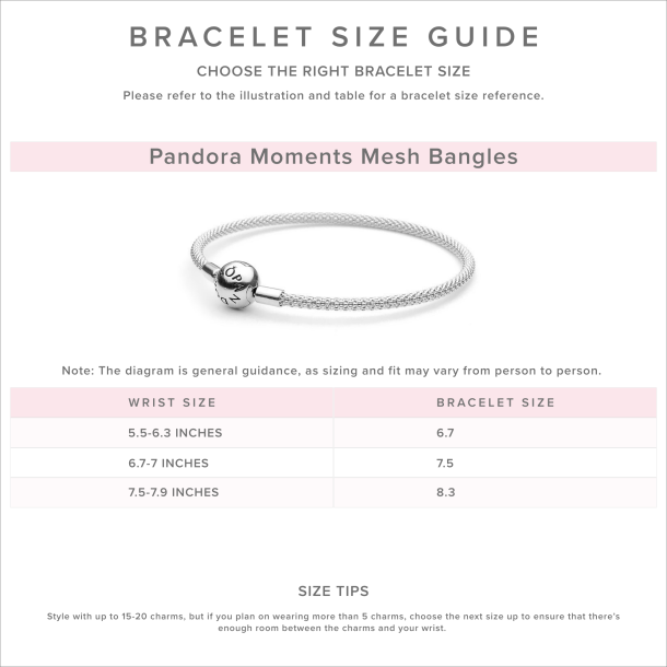 Sterling silver mesh bracelet pandora shop