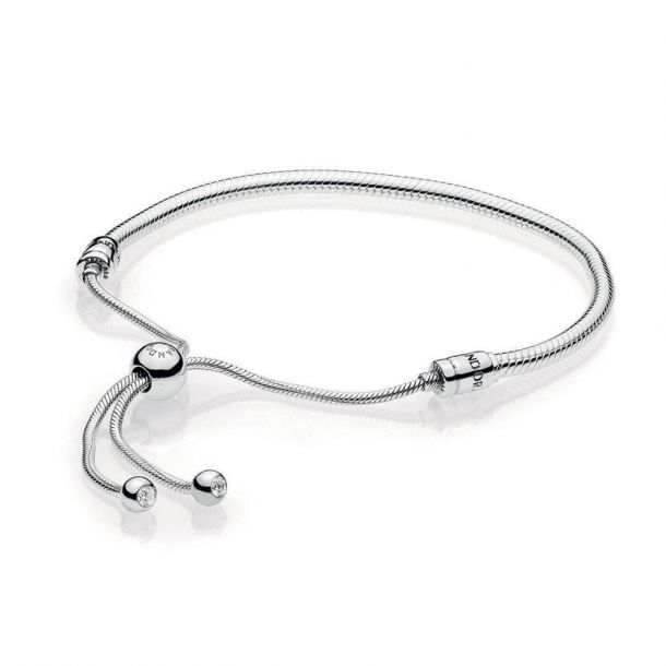 Pandora Sterling Silver Sliding Bracelet Clear Cubic Zirconia REEDS Jewelers