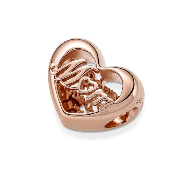 Pandora Thank You Mom Heart Charm, Rose Gold-Plated | REEDS Jewelers