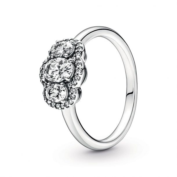 Pandora 3 stone ring sales
