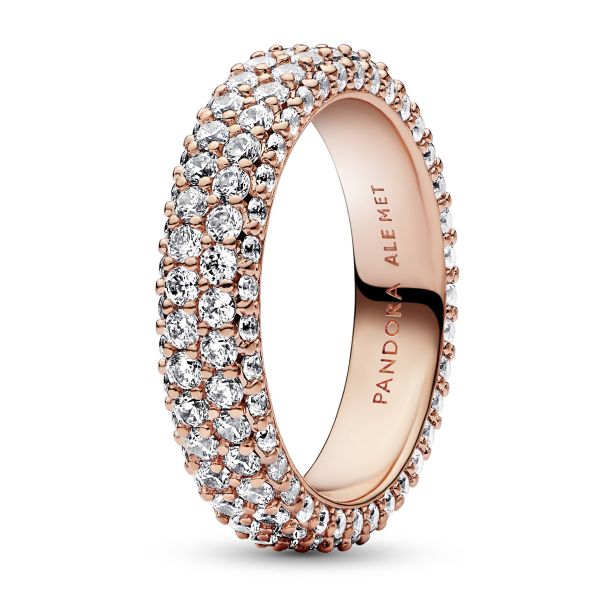 Pavé rose gold tone ring 2025