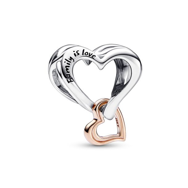 Rose gold heart charm online